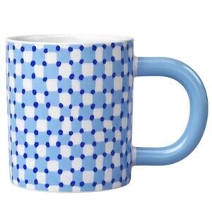 16oz Stoneware Checker Love You Dad Mug – Room Essentials Blue  w/ Large Handle
